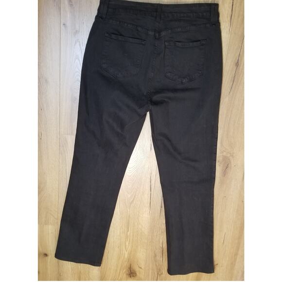 NYDJ Women’s Jeans Black Straight Leg Lift Tuck Jeans Stretch Size 14 - Picture 3 of 10